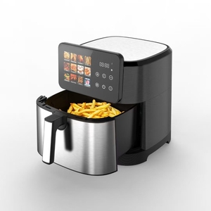 <span class=keywords><strong>Friteuse</strong></span> <span class=keywords><strong>à</strong></span> <span class=keywords><strong>air</strong></span> numérique intelligente en acier inoxydable de 8 L avec fenêtre visible et fonctions saines pour la maison - Product Image 4