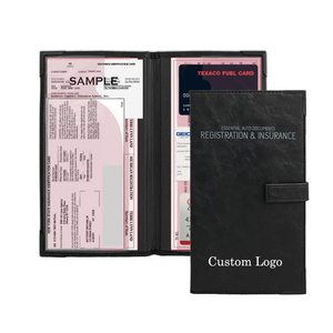 Manual de coche, logotipo personalizado, carpeta de coche, de Pu Material, seguro de coche y titular de la tarjeta de registro, guantera de vehículo, organizador de documentos - Product Image 1