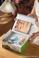 Lot de 4 ustensiles à thé Matcha en céramique : fouet, support et bol, kit Chasen en bambou pour les amateurs de thé