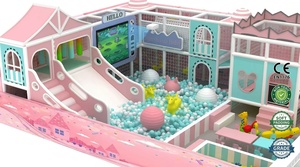 Équipement de jeu intérieur personnalisé, thème Soleil et Bébé, avec maisonnette, toboggan blanc, projection HELLO, fosse à balles et plateforme pour tout-petits, pour Centres de Divertissement Familial (FEC) - Product Image 4
