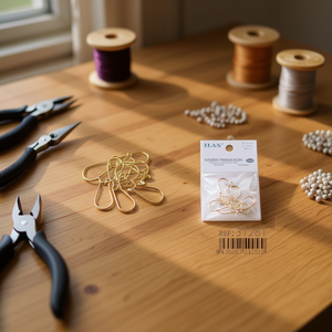 Ganci per orecchini in oro Ilan 0,7x33 mm per accessori per la creazione di gioielli - Product Image 1