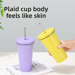 Gobelet à paille portable à prix d'usine, gobelet en acier inoxydable à isolation sous vide, grande capacité, idéal pour le camping et les voyages - Product Image 3