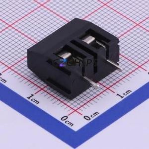 XY705V-7.5-2P Screw Terminal Block Through hole Component (THT),P=7.5mm Connector 1x2P 7.5mm Black Through Hole - Product Image 1