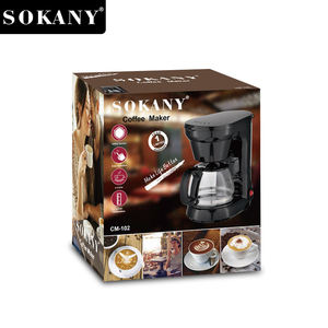 SOKANY Mini machine à café à thé à <span class=keywords><strong>filtre</strong></span> de bureau <span class=keywords><strong>électrique</strong></span> et petite <span class=keywords><strong>cafetière</strong></span> goutte à goutte manuelle portable à la maison - Product Image 2