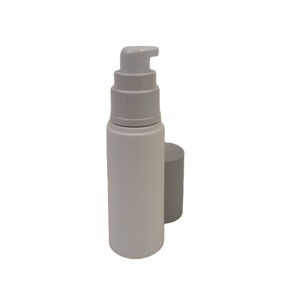 Cosmetic 15 30 ml 1 oz sugarcane bioplastic white lotion pump empty packaging bottle container for lotion