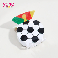 Pince à cheveux en acrylique unisexe motif drapeau de football pour la cheerleading – Accessoire de mode