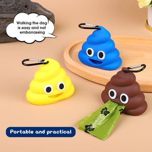 促销宠物配件便携式废物袋架批发无毒搞笑便便形状狗便便袋狗猫分配器 - Product Image 3