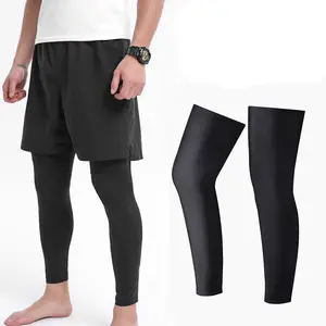 bacak diz sıkıştırma manşonu Suppliers-Tam bacak kollu uzun sıkıştırma bacak kol diz kollu korumak bacak basketbol, artrit bisiklet spor futbol