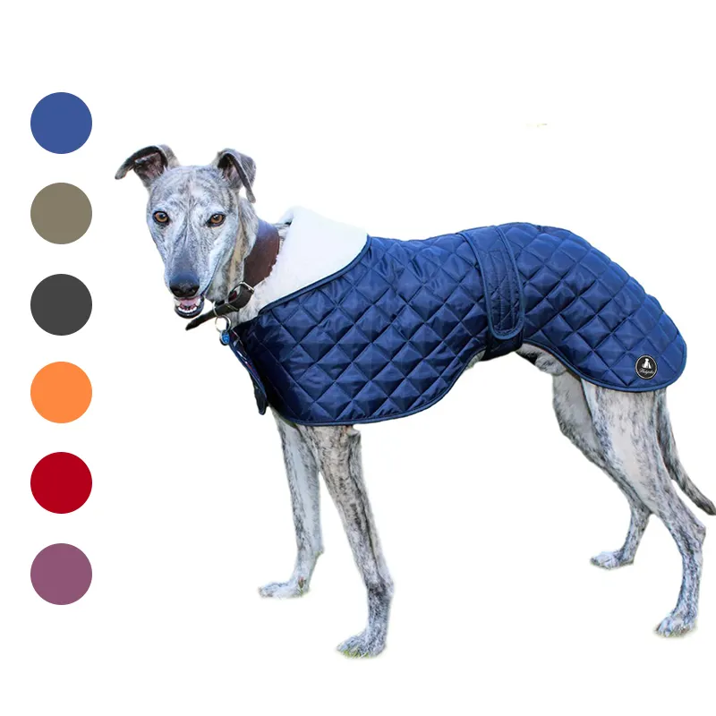 Fabricant vente en gros de manteaux multicolores, fouets, chiens gris italiens, doux, matelassé, imperméable, chaud, hiver, vêtements pour chiens