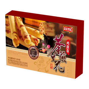 Yeni ürün çin tatlı lezzet yumurta rulo kraker 200g çıtır tatlı aperatif çanta içinde tuzlu tadı gül yumurta rulo bisküvi - Product Image 2