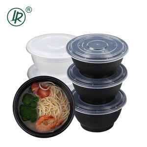 Contenitori per Alimenti in Plastica Senza BPA da 48oz 42oz 38oz 50oz, Adatti al Microonde, Ciotole Rotonde Monouso in PP con Coperchi Trasparenti - Product Image 1