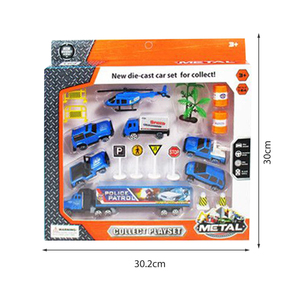 Juego de 18 Coches de Policía de Aleación con Movimiento de Rueda Libre Inercial, Vehículos de Rescate de Metal Fundido a Presión Realistas para Niños, Juego Imaginativo - Product Image 6