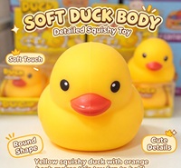Jouet Squishy Canard Bulle Jaune Doux à Rebond Lent, Anti-Stress Sensoriel à Pincer pour Enfants