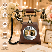 Téléphone de livre d'or vidéo antique avec enregistrement audio et vidéo, et fonction de stockage de messages vidéo pour mariages et cabines photo