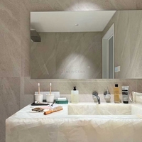 Newstar taille personnalisée rétro-éclairé naturel blanc cristal Quartz comptoir salle de bain pierre translucide vanité évier