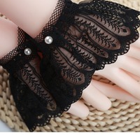 Gants mi-doigts tendance 2026 à motif floral crocheté, manchette en dentelle corne, couvre-poignet féminin, vente en gros