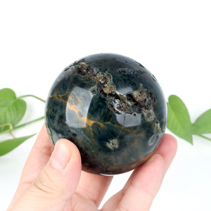 Hot Sale Hand Polished <b>Crystal</b> Healing Stone Ocean jasper <b>Crystals</b> Sphere for Home Decor - Product Image 4