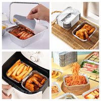 Conteneurs alimentaires rectangulaires à emporter jetables écologiques de la feuille d'aluminium 750ml en gros