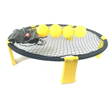 Özel Logo plaj topu Yard spor atmak oyun Spyderball Roundnet şut topu açık Spikeball seti 3 ile plaj topu örgü