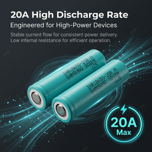 Batería <span class=keywords><strong>Samsung</strong></span> INR18650-20R 18650 de 2000mAh y <span class=keywords><strong>22A</strong></span> de Alta Descarga Segura para Herramientas Eléctricas y Vehículos Eléctricos - Product Image 1