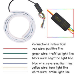 <span class=keywords><strong>Feu</strong></span> arrière <span class=keywords><strong>de</strong></span> coffre <span class=keywords><strong>de</strong></span> voiture 120cm bande <span class=keywords><strong>LED</strong></span> d'avertissement <span class=keywords><strong>de</strong></span> marche arrière dynamique colorée 12v Auto frein supplémentaire suivre le clignotant - Product Image 4