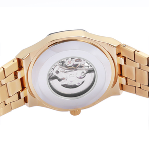 Orologio da <span class=keywords><strong>Uomo</strong></span> Completamente Automatico Analogico in <span class=keywords><strong>Acciaio</strong></span> Inossidabile con Quadrante Scheletrato Larghezza Cinturino 22mm Cassa Rotonda in Lega Riserva di Carica e Funzione Sveglia - Product Image 2