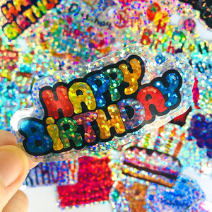Meilleure vente ensemble d'autocollants gonflés d'anniversaire pour carte d'anniversaire décoration de fête bannières fête faveur cadeau personnalisé <span class=keywords><strong>Scrapbooking</strong></span> - Product Image 4