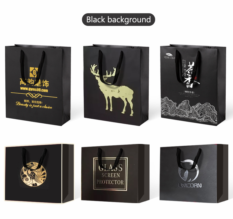 Custom Luxury Cardboard Packaging Brown Kraft Gift Craft Shopping Paper Bag With Ribbon Handles
