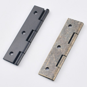 Charnière de type H standard 74x34mm en fer à montage en surface, bronze antique noir, antirouille, quincaillerie pour meubles - Product Image 2