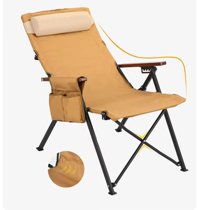 <span class=keywords><strong>Chaise</strong></span> de plage pliable réglable avec appui-tête et poche latérale, <span class=keywords><strong>chaise</strong></span> <span class=keywords><strong>longue</strong></span> portable pour le <span class=keywords><strong>camping</strong></span> en plein air, le pique-nique, la pêche et la terrasse - Product Image 5