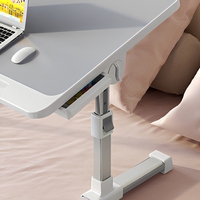 Bureau portable pour ordinateur portable, support réglable en hauteur, table pliante avec tiroir pour le travail, les études, la chambre de dortoir