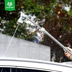 TELESCOPIC 8 Padrão Plástico Car Wash Água Mangueira Spray Longo Jardim Rega Bico Pulverizador Arma