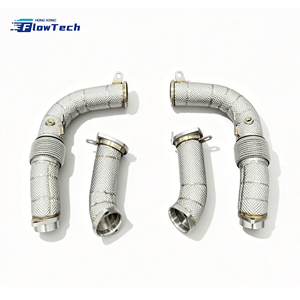 Tuyau d'échappement avant pour BMW G90 M5 S68 4.4T V8 bi-turbo hybride – Acier inoxydable 304, bouclier thermique - Product Image 1