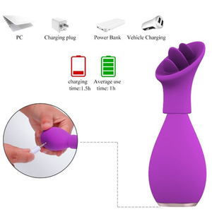 Ensemble de vibrateurs clitoridiens violets en silicone pour femmes, jouet de stimulation pour adultes, vente en gros - Product Image 2