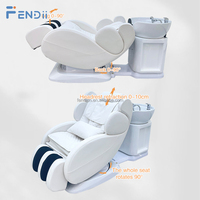 Chaise de lavage de salon de coiffure, chaise de shampooing inclinable avec massage