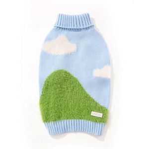 Suéter para <span class=keywords><strong>Perro</strong></span> con Diseño de Nubes de <span class=keywords><strong>Montaña</strong></span>, <span class=keywords><strong>Abrigo</strong></span> Cálido de Invierno para Cachorros, Tejido de Punto, Cuello Alto, para Perros Pequeños y Gatos - Product Image 2