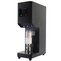 Scelleuse semi-automatique électrique à haute efficacité pour bouteilles en plastique PET, métal, verre, boissons, pots, bière, boîtes de conserve, gobelets, canettes