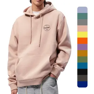 China Supply Heavy Fleece Cotton Hooded Pullover Sweatshirt Streetwear Essentials Hoodie High Quality Custom Men's Hoodies