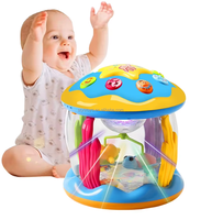 Projecteur musical éducatif pour bébé préscolaire jouets d'apprentissage pour bébé jouets tambour lumineux rotatif pour bébés cadeaux