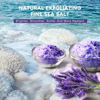 10.6oz 18oz sel de mer graine de fraise blanchissant lavande huile essentielle corps exfoliant romarin infusion beurre de karité sucre gommage