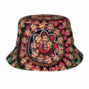 Custom Summer Beach Travel Bucket <b>Hat</b> <b>for</b> Men Women Hand Drawn Cartoon Design Personalized Photo <b>Hat</b> <b>for</b> Outdoor Adventure - Product Image 1