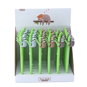 Kawaii <strong>Pen</strong> Cartoon Tree with Sloth Design 0.5mm Gel <strong>Ink</strong> <strong>Pen</strong> with Custom logo Cute <strong>Pen</strong> - Product Image 1