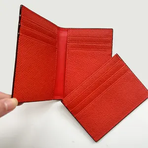 Portafoglio Porta Carte di Credito di Lusso da <span class=keywords><strong>Uomo</strong></span> e Donna in Pelle di Vitello Epsom a Tinta Unita, Sottile e Compatto, con Scatola - Product Image 3