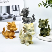 Dragon sculpté en pierre précieuse naturelle chinoise, cristal de guérison, pour le Feng Shui et la décoration intérieure (vente en gros)