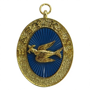 BIJOUX COLLIER PROVINCIAL ARTISANAT MASONIQUE POUR DIACONS SENIOR ET JUNIOR-PLAQUÉ OR-BIJOU COLLIER MAÇONNIQUE-BIJOU EN OR MAÇONNIQUE - Product Image 1