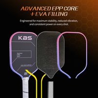 Raquettes de pickleball USAPA T700 en fibre de carbone lisse GEN 5 à noyau en nid d'abeille en PP léger et personnalisé OEM/ODM