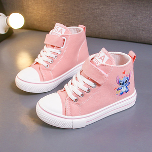 Nuovi Arrivi Primavera e Autunno: Scarpe per Bambini con Caviglia Alta, Motivi Cartoon Carini, Casual, Antiscivolo, in Tela Piatta - Product Image 4