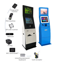 Terminal de pago de información todo en uno Máquina de quiosco de autoservicio de pantalla táctil de pantalla dual para tienda de hospital