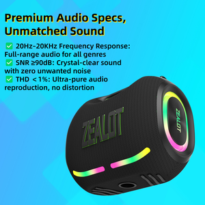 Altavoz Inalámbrico Impermeable ZE01 de 120W con Luces LED RGB, Portátil y con Batería, Ideal para Karaoke, Fiestas al Aire Libre e Interiores - Product Image 6