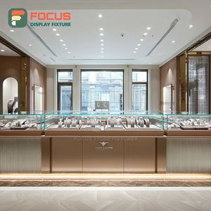 Mostrador de Exhibición de Joyería para Centro Comercial Moderno, Acabado Laminado, Mostrador de Exhibición para Tienda de Marca - Product Image 3